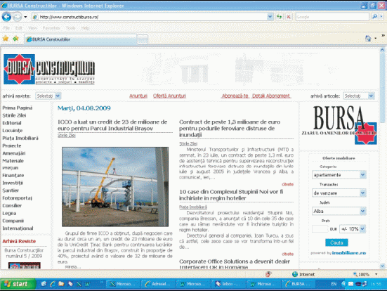 Site-ul Bursa Construc�iilor
